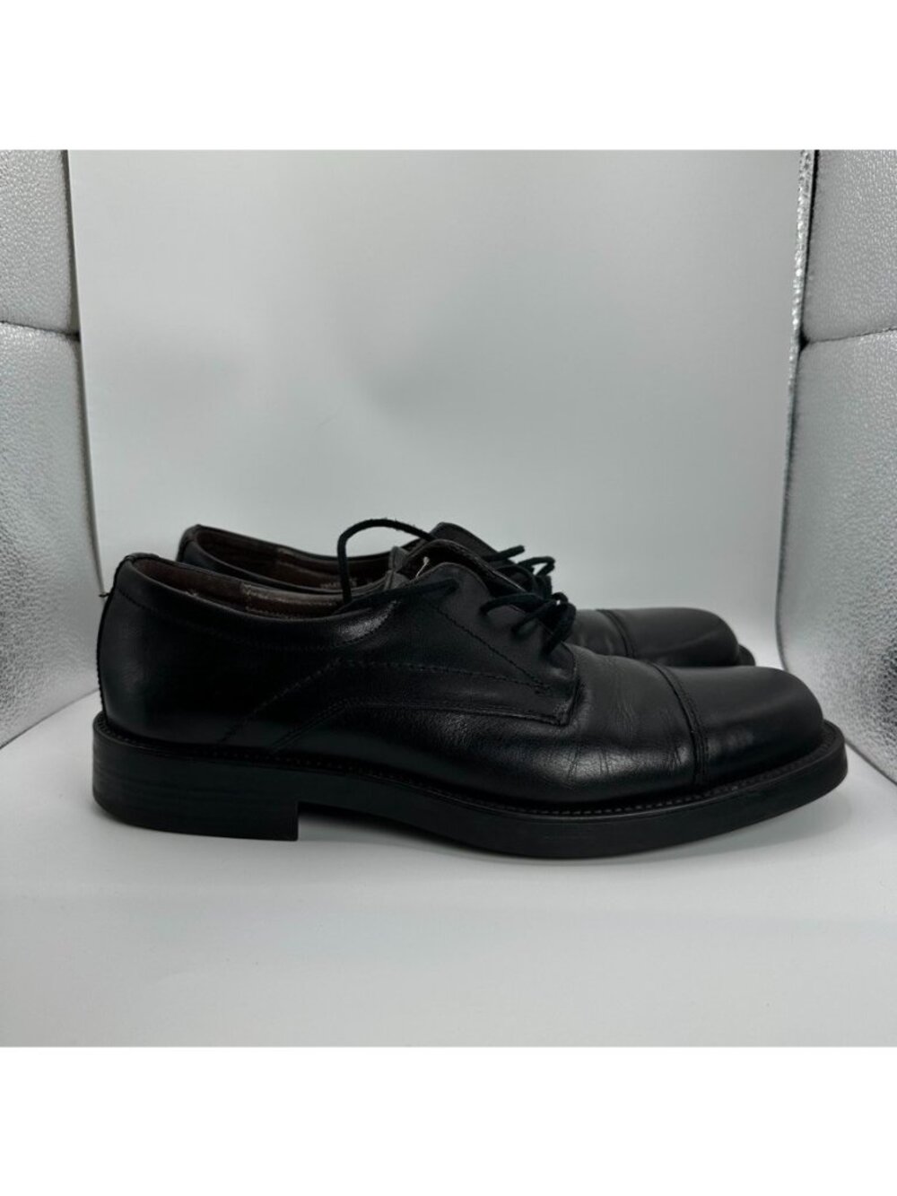 Samuel Hubbard Shoes Mens 9 M Black Cap Toe Oxford Leather Lace Up Made Italy